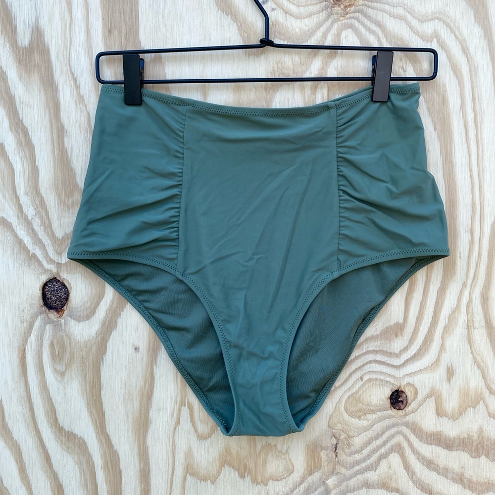 Aerie High-Waisted Green Bikini Bottom